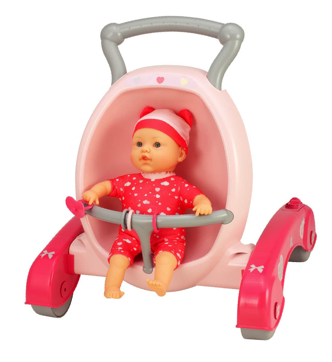 Baby walker 2 in 1 with 30 cm soft doll